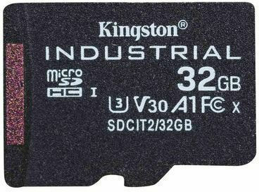 Kingston Card MicroSDHC Industrial 32GB U3 V30 A1 UHS-I 100MB/s Cu Adaptor