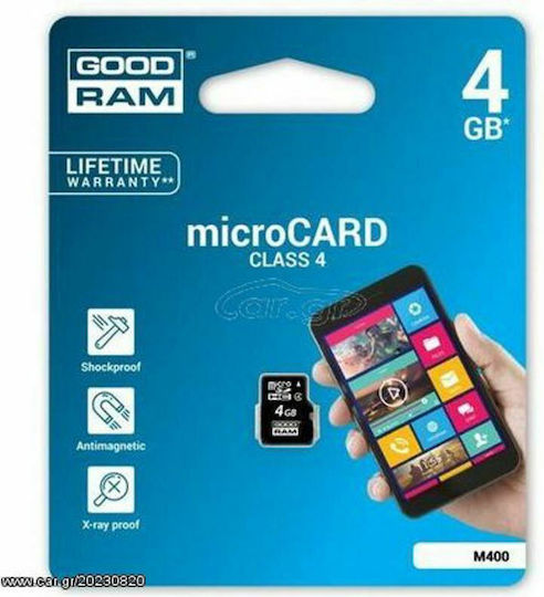 GoodRAM M400 microSDHC 4GB U1 Default Speed 15MB/s