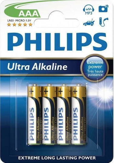 Philips Ultra Алкални Батерии AAA 1.5V 4бр