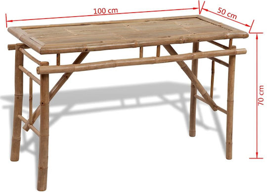 Garten- und Outdoor-Möbelsets Typsatz Speisesaal 3 Stück Bambus