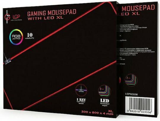 Lamtech LGP FX RGB Gaming Mouse Pad XXL (800mm) with RGB Lighting Black LGP022056