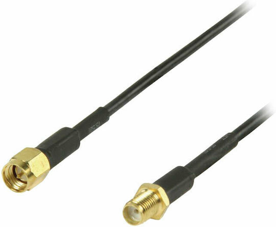 Nedis Καλώδιο Κεραίας WiFi SMA male - SMA female 1m Μαύρο (CSGP02010BK10)
