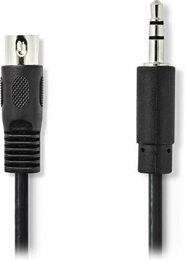 Nedis Καλώδιο DIN 5-pin male - 3.5mm male 2m Μαύρο (CAGP20100BK20)