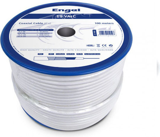 Engel Καλώδιο Κεραίας - Λευκό 100m CA1900