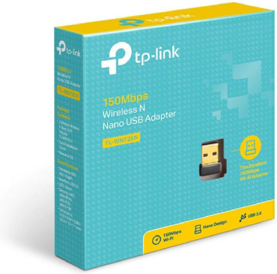 TP-LINK TL-WN725N Αντάπτορας Δικτύου USB με Ασύρματη Σύνδεση Wi-Fi 150Mbps (v3)