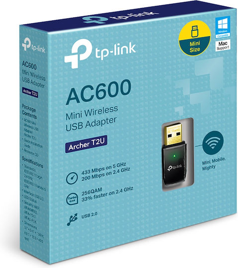 TP-LINK Archer T2U Αντάπτορας Δικτύου USB με Ασύρματη Σύνδεση Wi-Fi 600Mbps (v3)