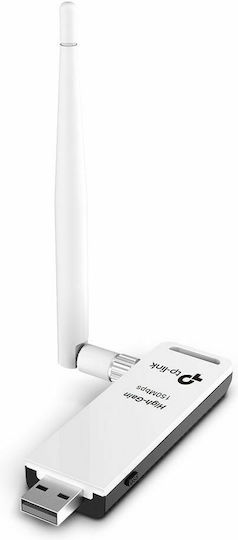 TP-LINK TL-WN722N USB Адаптер За Мрежа С Безжична Wi-Fi Връзка 150Mbps И Сваляема Антена (Версия v1)