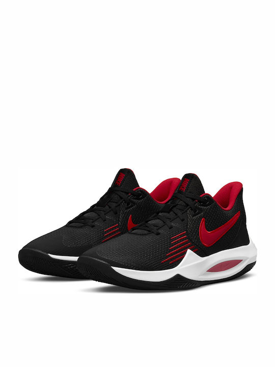 Precision 5 Low Basketball Shoes Black / University Red / White