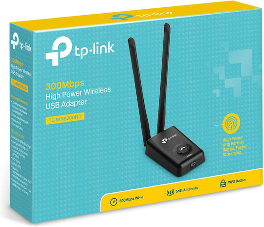 TP-LINK TL-WN8200ND Αντάπτορας Δικτύου USB με Ασύρματη Σύνδεση Wi-Fi 300Mbps και Αποσπώμενη Κεραία (v1)