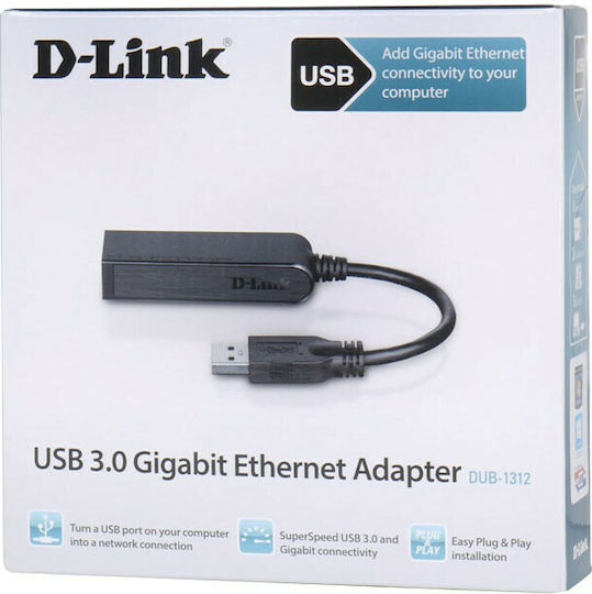 D-Link DUB-1312 USB Network Adapter with Wired Connection Gigabit Ethernet