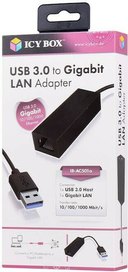 Icy Box IB-AC501a Αντάπτορας Δικτύου USB με Ενσύρματη Σύνδεση Gigabit Ethernet