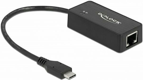 DeLock 62642 USB-C Адаптер за Мрежа с Проводник Свързване Gigabit Ethernet