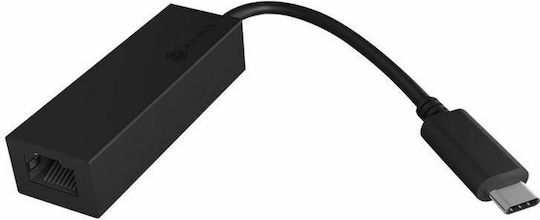 Icy Box IB-LAN100-C3 USB-C Network Adapter with Wired Gigabit Ethernet Connection