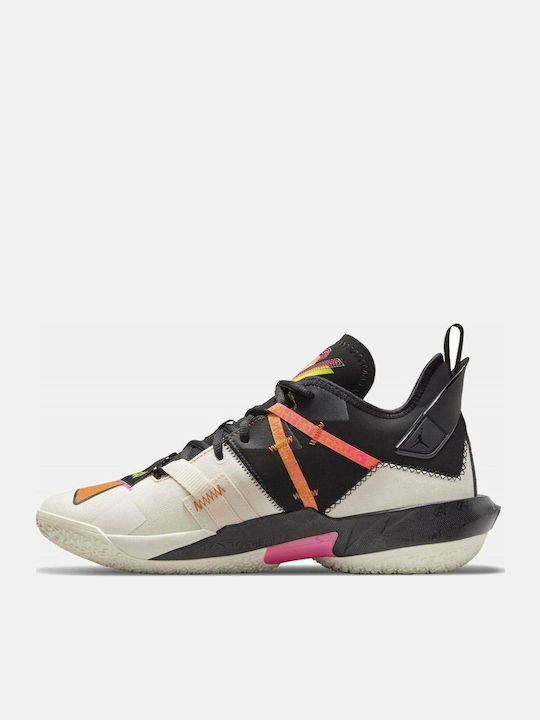 Why Not Zer0.4 Low Basketball Shoes Pale Ivory / Black / Alpha Orange