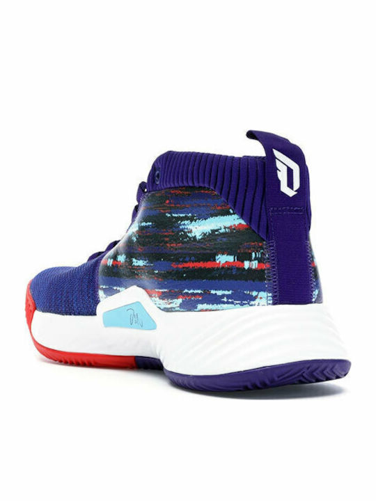 Dame 5 Hoch Basketballschuhe Collegiate Purple / Collegiate Royal / Cloud White