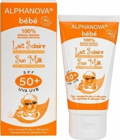 Alphanova Бебешки Водоустойчив Слънцезащитен Крем Емулсия SPF50 за Лице и Тяло 50ml