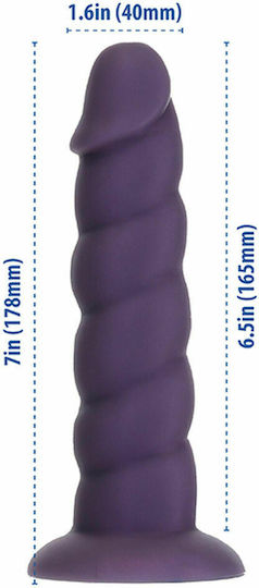 BMS Factory Addiction Fantasy Unicorn Dildo Ρεαλιστικό Dildo Purple 18cm