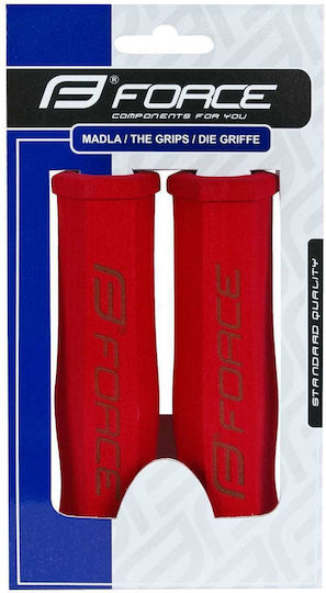 Force Foam Hard MTB 38281 Bicycle Handlebar Grips σε Red Χρώμα