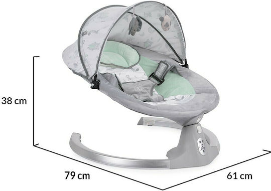 Moni Ηλεκτρικό Relax Μωρού Ari με Μουσική Grey για Παιδί έως 9kg