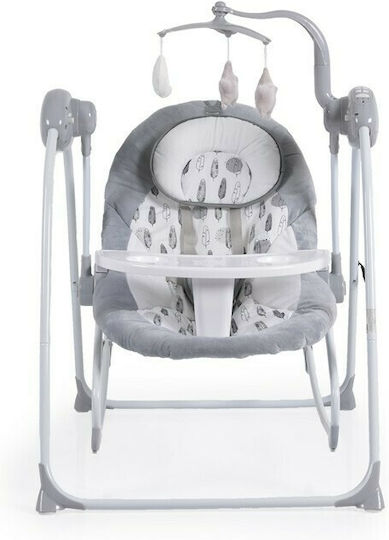 Cangaroo Electric Relax pentru Bebeluși Leagăn Rhea cu Muzică Gri pentru Copil până la 9kg