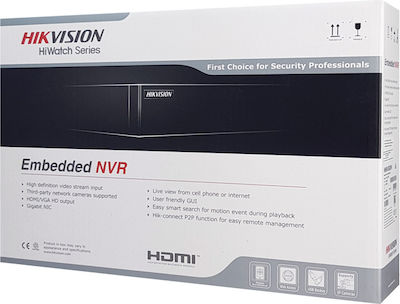 Hikvision Überwachungs-Videorekorder NVR 16 Kanäle mit Auflösung 4K HWN-4216MH-16P