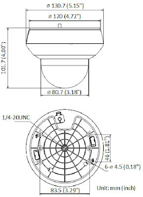 Hikvision HWP-N2404IH-DE3 IP Surveillance Camera 4MP Full HD+ Waterproof with Microphone and Lens 2.8-12mm