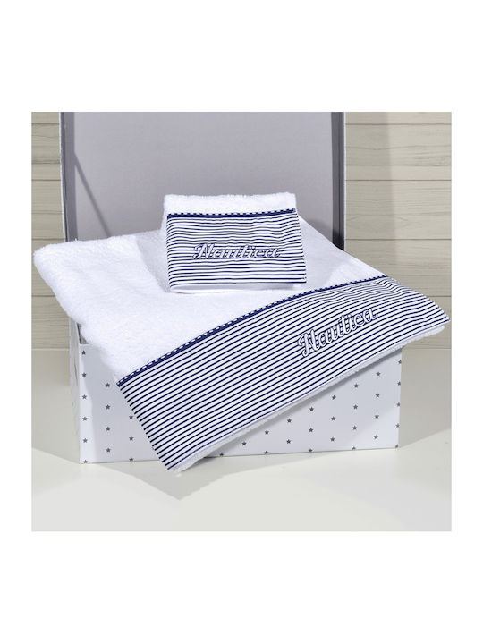 Nautica Σετ Βρεφικές Πετσέτες 2τμχ Μπλε Βάρους 450gr/m² Nautica Σετ Βρεφικές Πετσέτες 2τμχ Μπλε Βάρους 450gr/m²