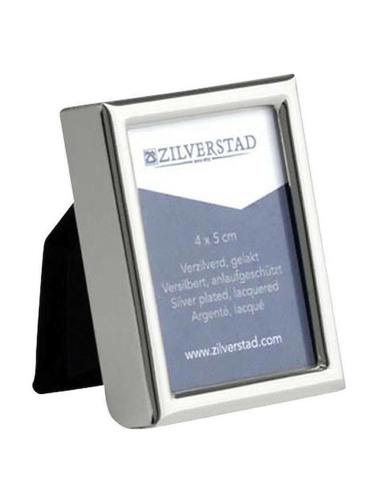 Zilverstad Photo Frame Metallic 4x5cm with Silver Frame