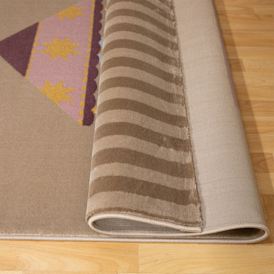 Ezzo Carousel 7580 Kinder Teppich Beige 160x230cm Dicke 9mm