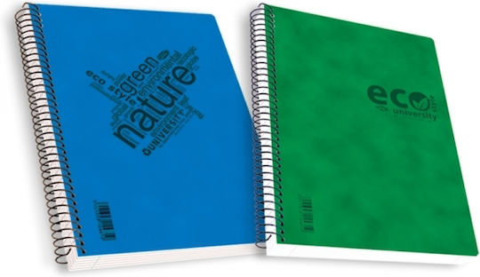 Skag Σπιράλ Τετράδιο Ριγέ Β5 2 Θεμάτων University Style (Διάφορα Χρώματα)