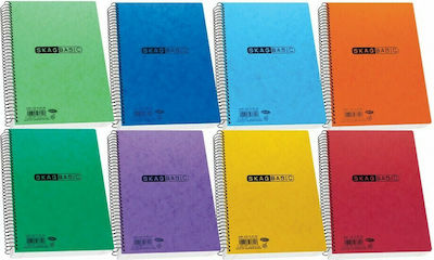 Skag Spiral Notebook Ruled A4 90 Sheets 3 Subjects Basic 1pcs (Μiscellaneous Designs/Colors)