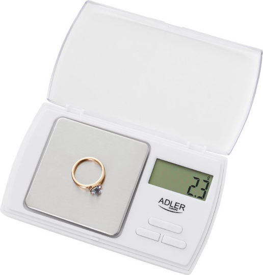 Adler Electronic Precision Commercial Scale with Weighing Capacity of 0.5kg and Division 0.1gr
