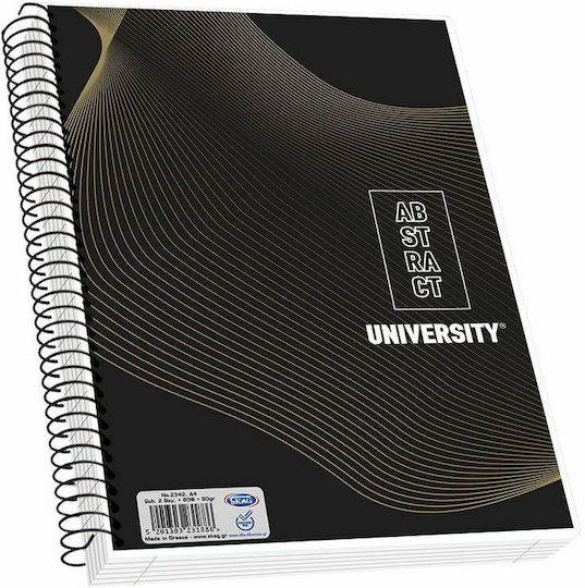 Skag Spiral Notebook Ruled A4 60 Sheets 2 Subjects University Abstract 1pcs (Μiscellaneous colours)