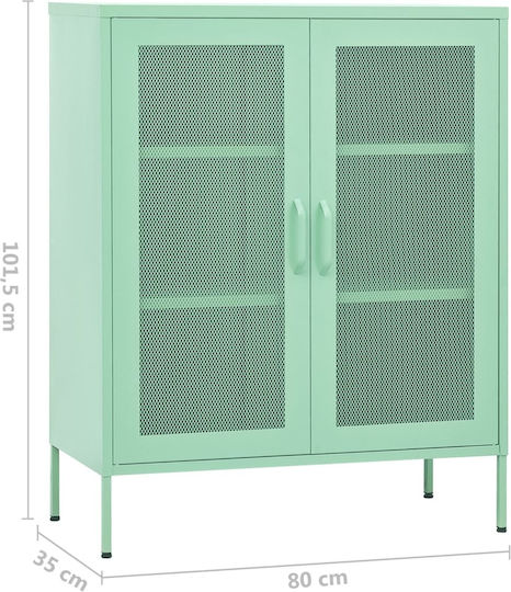 Metallisches Büroaufbewahrungsschublade und -schrank Mint 80x35x101,5cm
