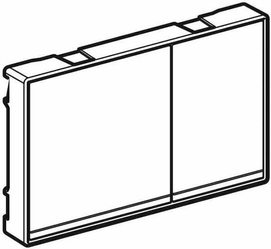 Geberit Omega 60 Плочка за котлонче Двойно промиване Inox Браширана Хром