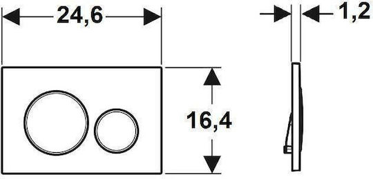 Geberit Sigma 20 Flush Plate Dual Flush White Gold