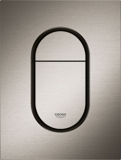 Grohe Arena Cosmopolitan S Плоча за тоалетни чинии Двойно промиване Четкан твърд графит Hard Graphite