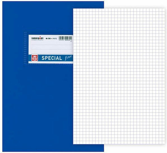Typotrust Heft Mathe (Quadratische Box) B5 50 Blätter Special Fine Blau 1Stück