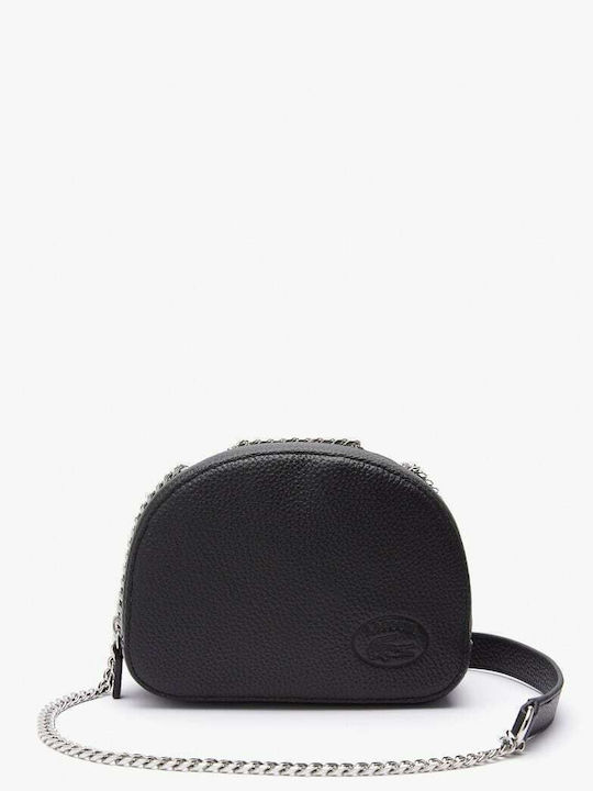 Croco Crew Leder Damentasche Umhängetasche Schwarz