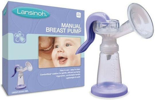 Lansinoh Manual Single Breast Pump BPA Free Purple