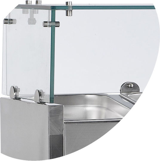 Tefcold Охлаждаща Витрина Настолна с Капацитет 8x1/3 ГН 180x39.5x22.5см
