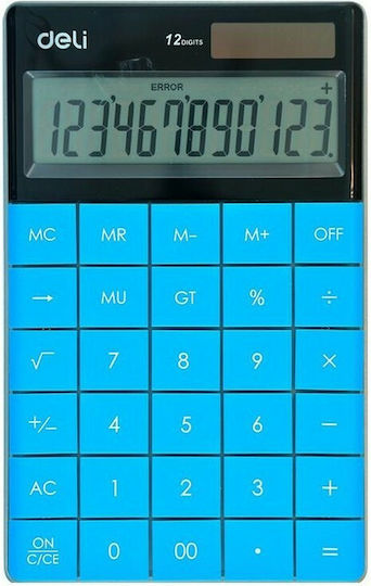 Deli 1589 Αριθμομηχανή 12 Ψηφίων σε Μπλε Χρώμα