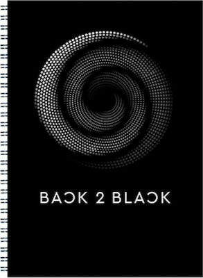 Neohart Spiral Notebook Ruled A4 60 Sheets 2 Subjects Back 2 Black 1pcs (Μiscellaneous Designs)