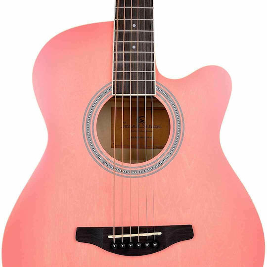 Soundsation Ηλεκτροακουστική Κιθάρα Saguaro-HW-CE Cutaway Pink