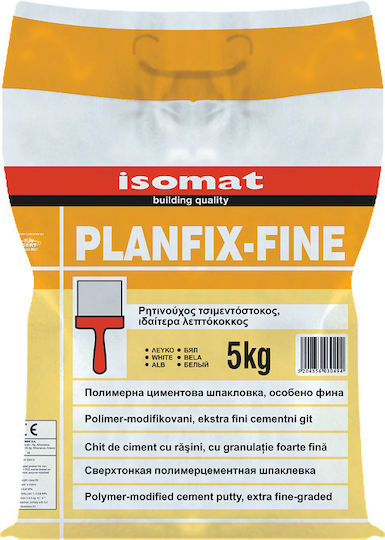 Isomat Planfix Fine Concrete Based Putty Resinous Fine-grained White 5kg