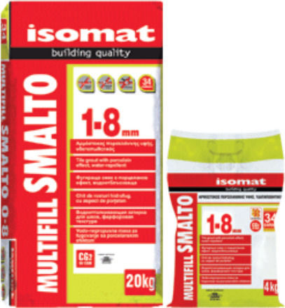 Isomat Multifill Smalto 1-8 Tile Joint Filler Water / Resinous / Flexible 01 White 4kg
