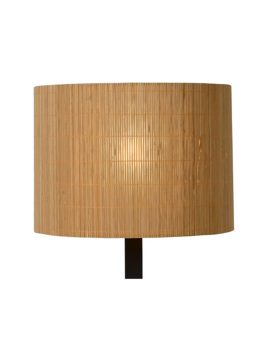 Lucide Lightning Magius Table Lamp for Socket E27 with Beige Shade and Black Base