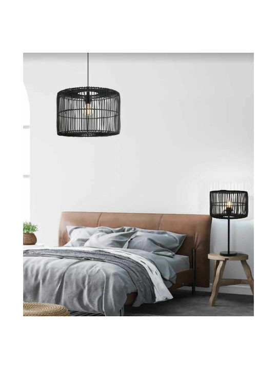 Zambelis Lights Πορτατίφ για Ντουί E27 με Μαύρο Καπέλο και Βάση