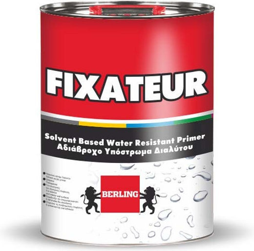 Berling Fixateur Primer Pool Ground Pad Acrylic Solvent Backing Suitable for Masonry 5lt