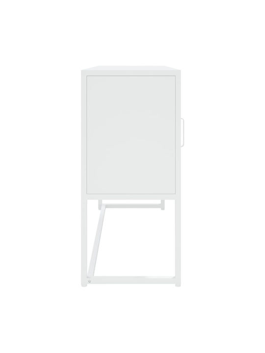 Metallic Buffet Λευκό L105xW35xH75cm